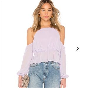NWT Lovers + Friends Lilac Bebe Blouse L